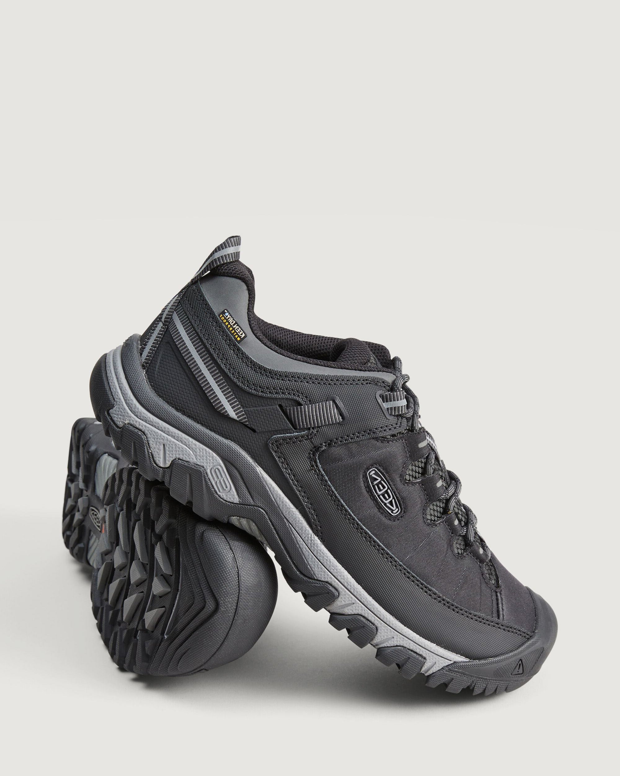 Keen Targhee EXP WP Men's Waterproof Hiking Boots - Black/Steel Grey - Durable Outdoor Shoes for Trail Walking & Mountain Climbing