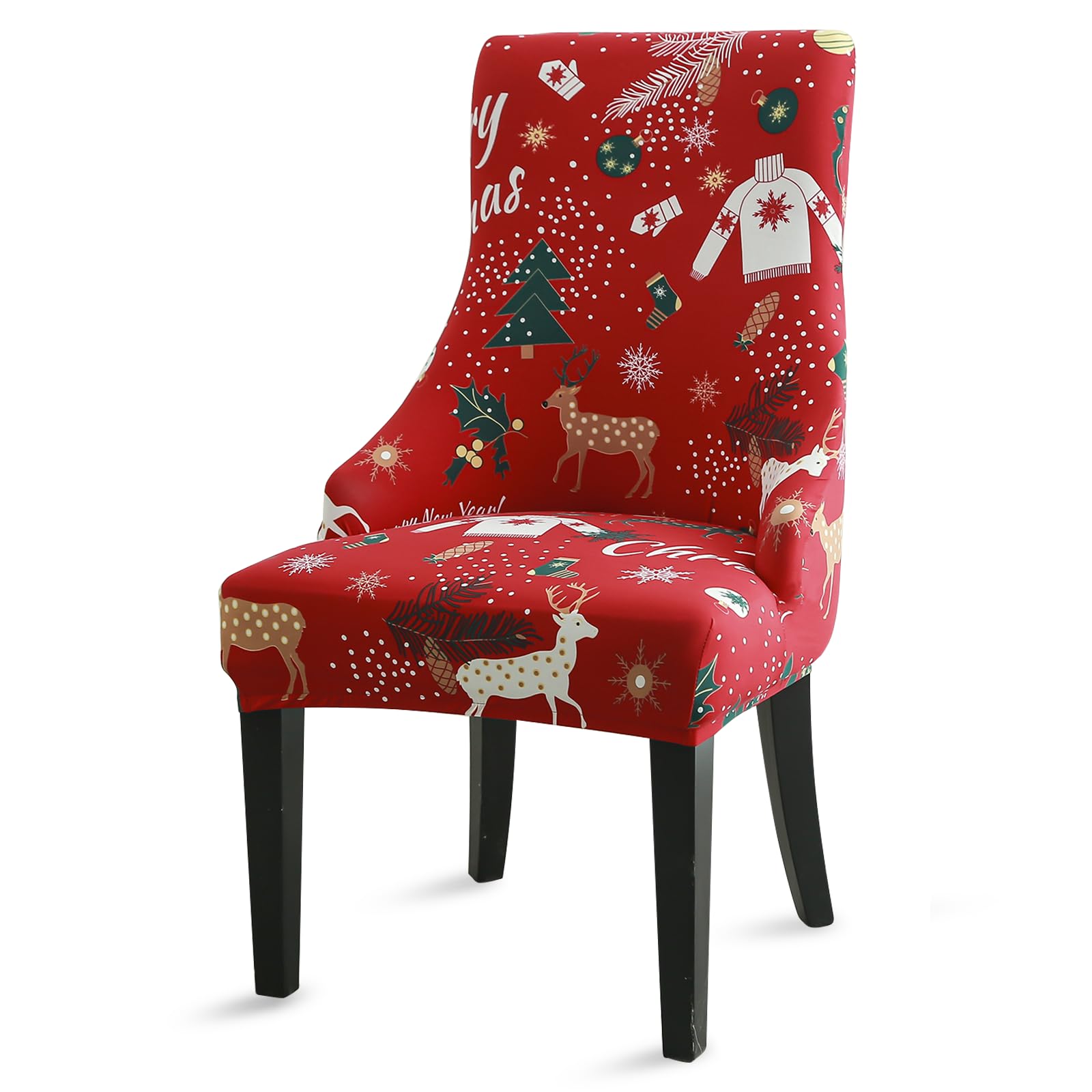 Liykimt Stretch Wingback Side Chair Slipcover - Washable Upholstered Armchair Cover with Nailhead Trim for Dining & Living Room - Perfect for Home Decor, Office, and Guest Seating