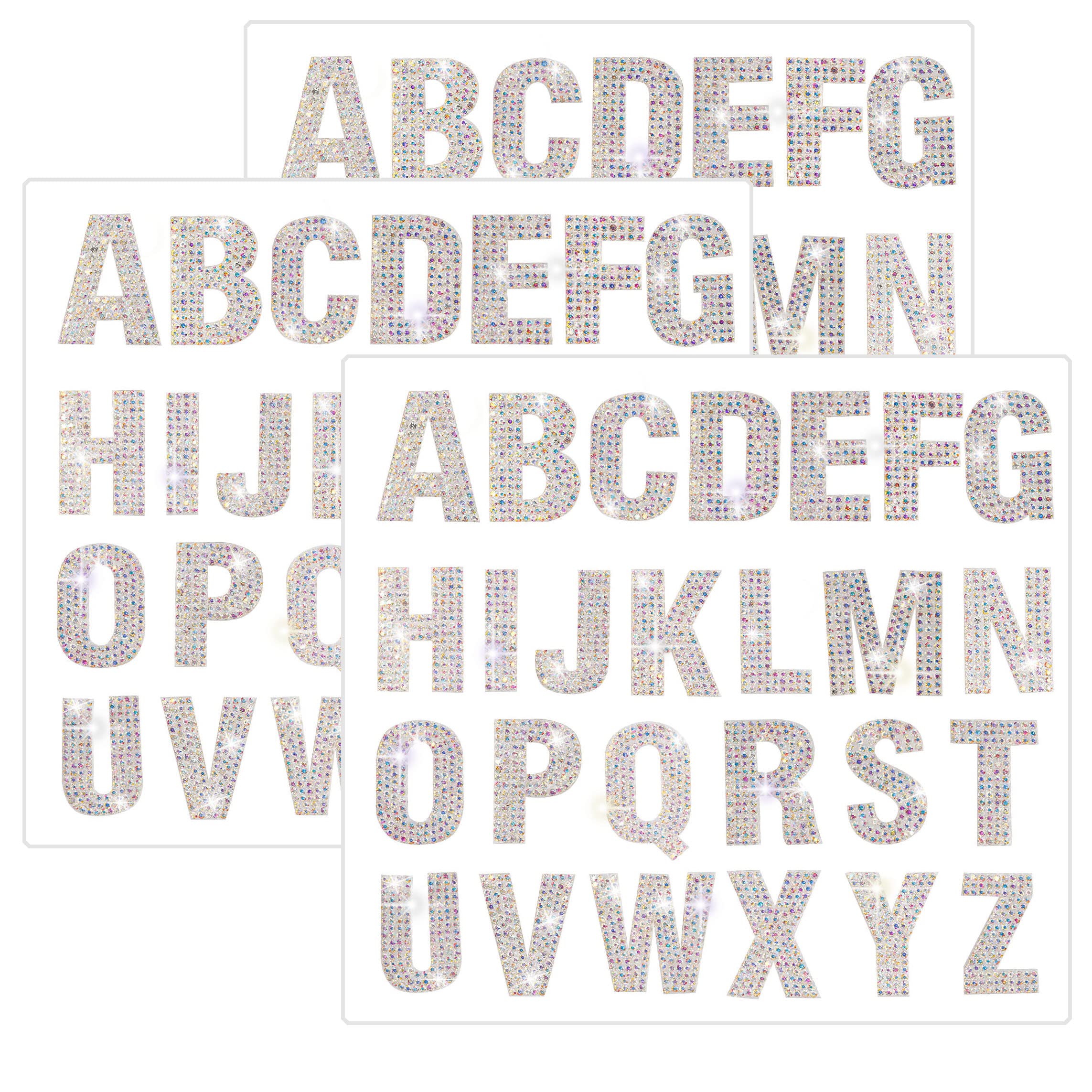 Glitter Rhinestone Alphabet Letter Stickers - 78 Pcs Self-Adhesive ABC Letters for DIY Scrapbooking, Card Making, Nail Art & Home Decor (Gold & Silver) - Perfect for Party Invitations, Gift Wrapping & Craft Projects