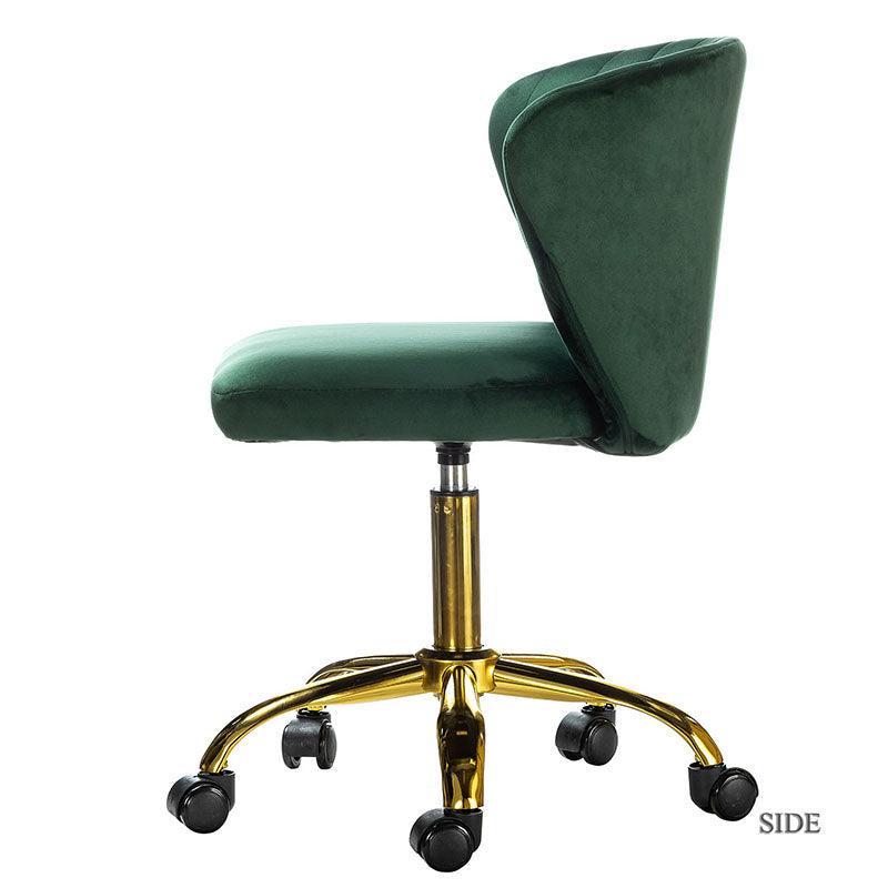 Premium Chandra Velvet Office Chair - Ergonomic Executive Desk Chair with Lumbar Support for Home & Office Workspaces - Comfortable Modern Computer Chair for Long Hours of Sitting