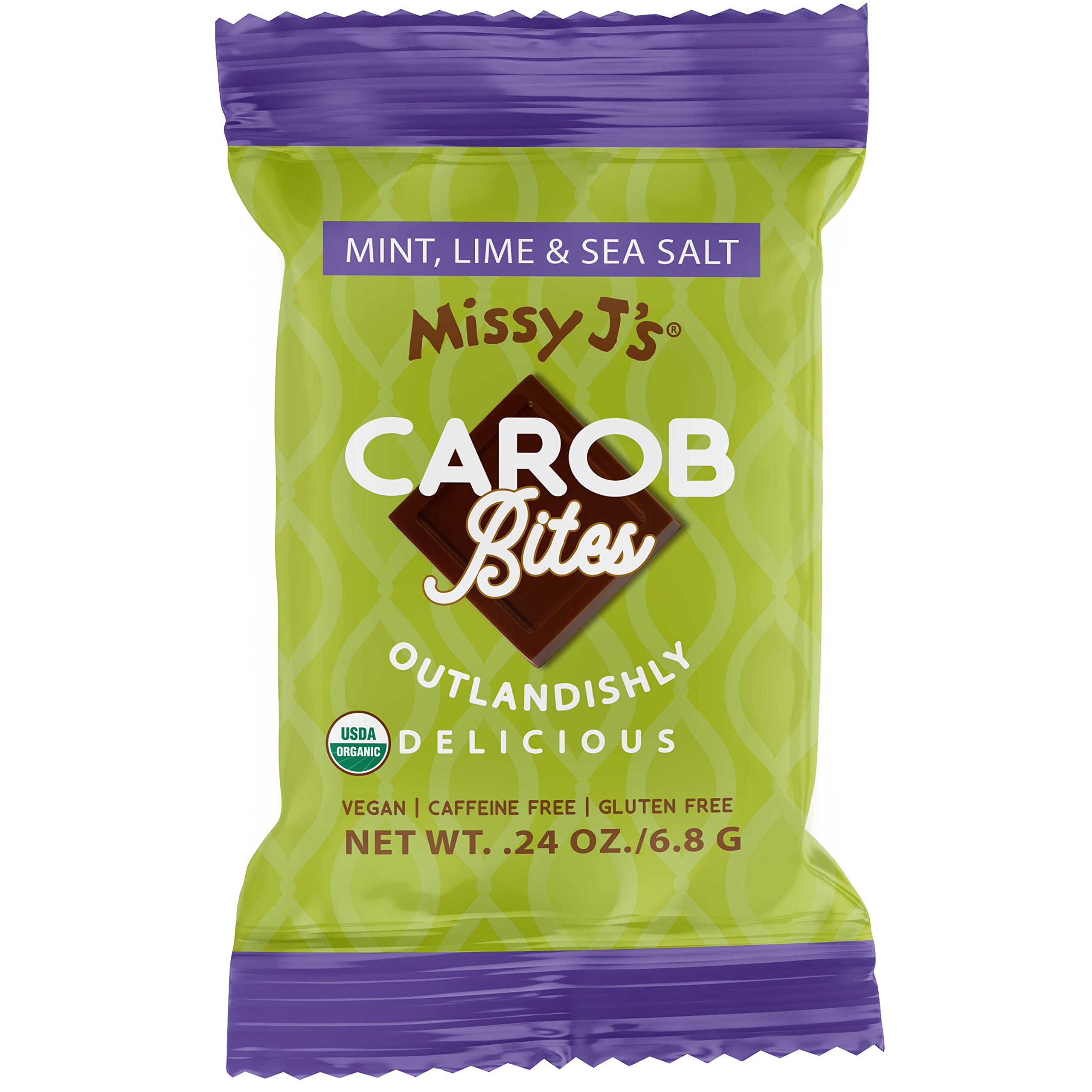 Missy J's Carob Mint Lovers Sampler Pack - 11 Vegan Gluten-Free Snacks, Healthy Chocolate Alternative, Dairy-Free Treats for Weight Loss & Keto Diet | Perfect for Office Snacks, Gift Baskets & Afternoon Tea