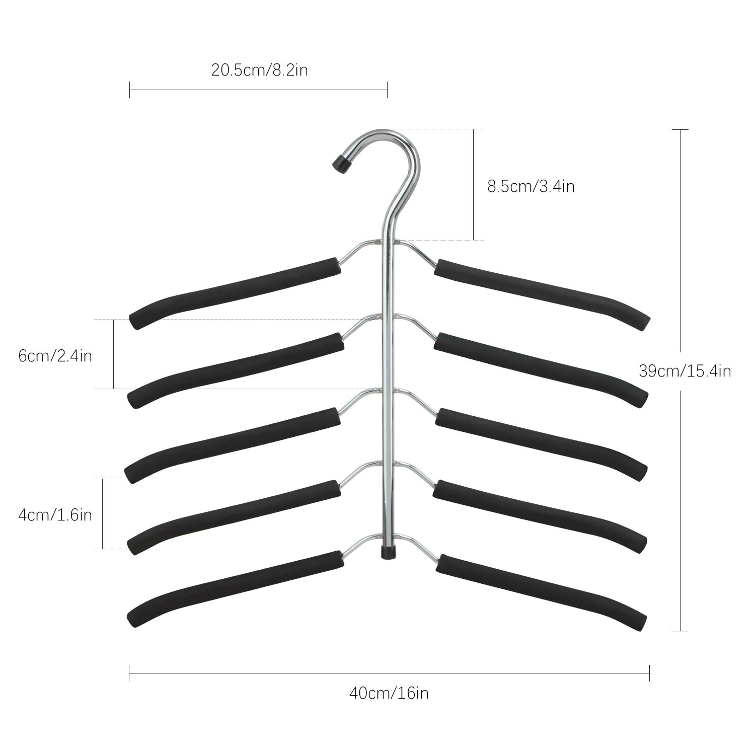 DOIOWN Stainless Steel Non-Slip Space Saving Blouse & Shirt Hangers - 2 Pack for Sweaters, Coats & Closet Organization | Perfect for Wardrobe Storage & Closet Organization