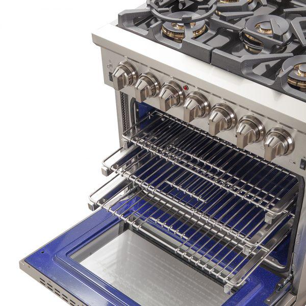 Forno Capriasca 30-inch 4.32 cu. ft. Professional Stainless Steel Gas Range with 4-Burner Stove & Gas Oven (Model FFSGS6260) - Perfect for Home Kitchens & Commercial Cooking