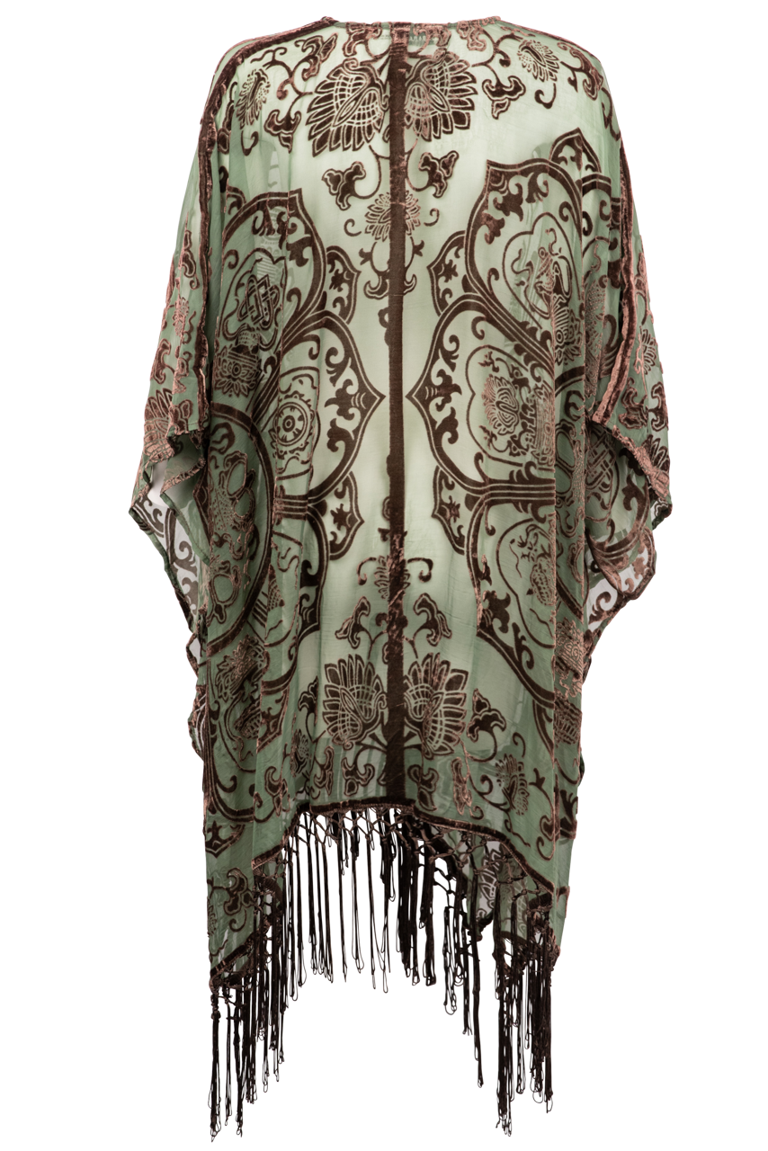 Elegant Floral Velvet Kimono Robe for Women - Soft & Stylish Loungewear for Home, Beach, and Special Occasions