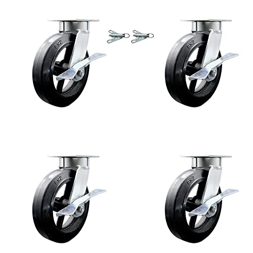 4 Swivel w/4 Brakes & 2 Swivel Locks