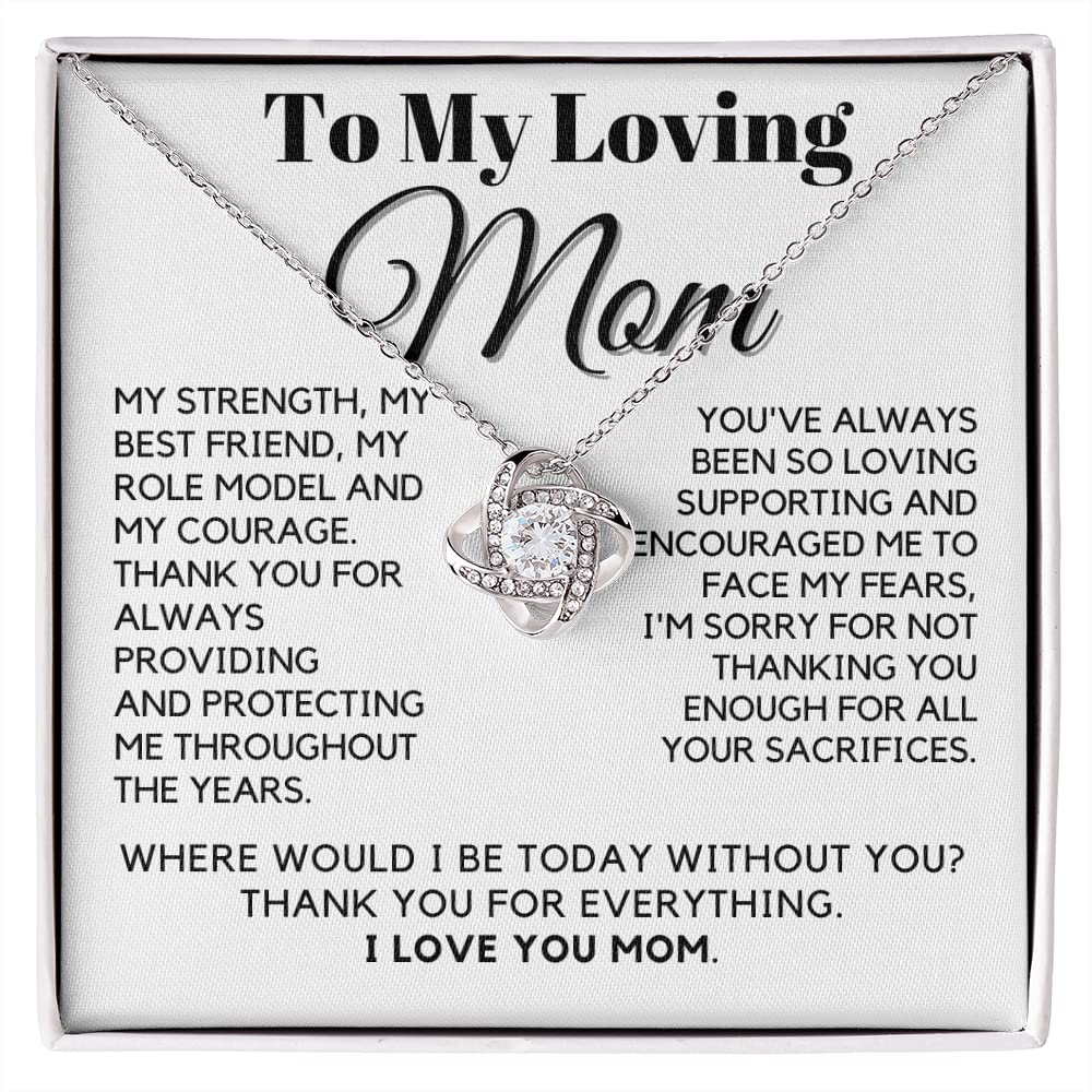 My Role Model Love Knot Necklace - Mother's Day Gift for Mom, Birthday Gift Idea from Daughter, Sterling Silver Mom & Daughter Necklace | Perfect for Anniversaries, Valentine's Day & Special Occasions