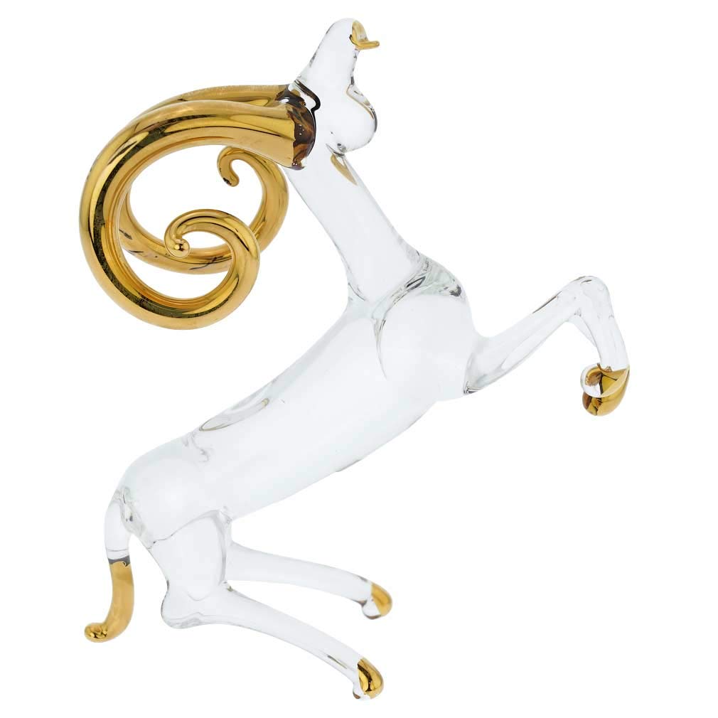 Authentic Murano Glass Aries Zodiac Sign from Venice - Handcrafted Italian Art Glass for Home Decor, Gifts & Astrology Enthusiasts