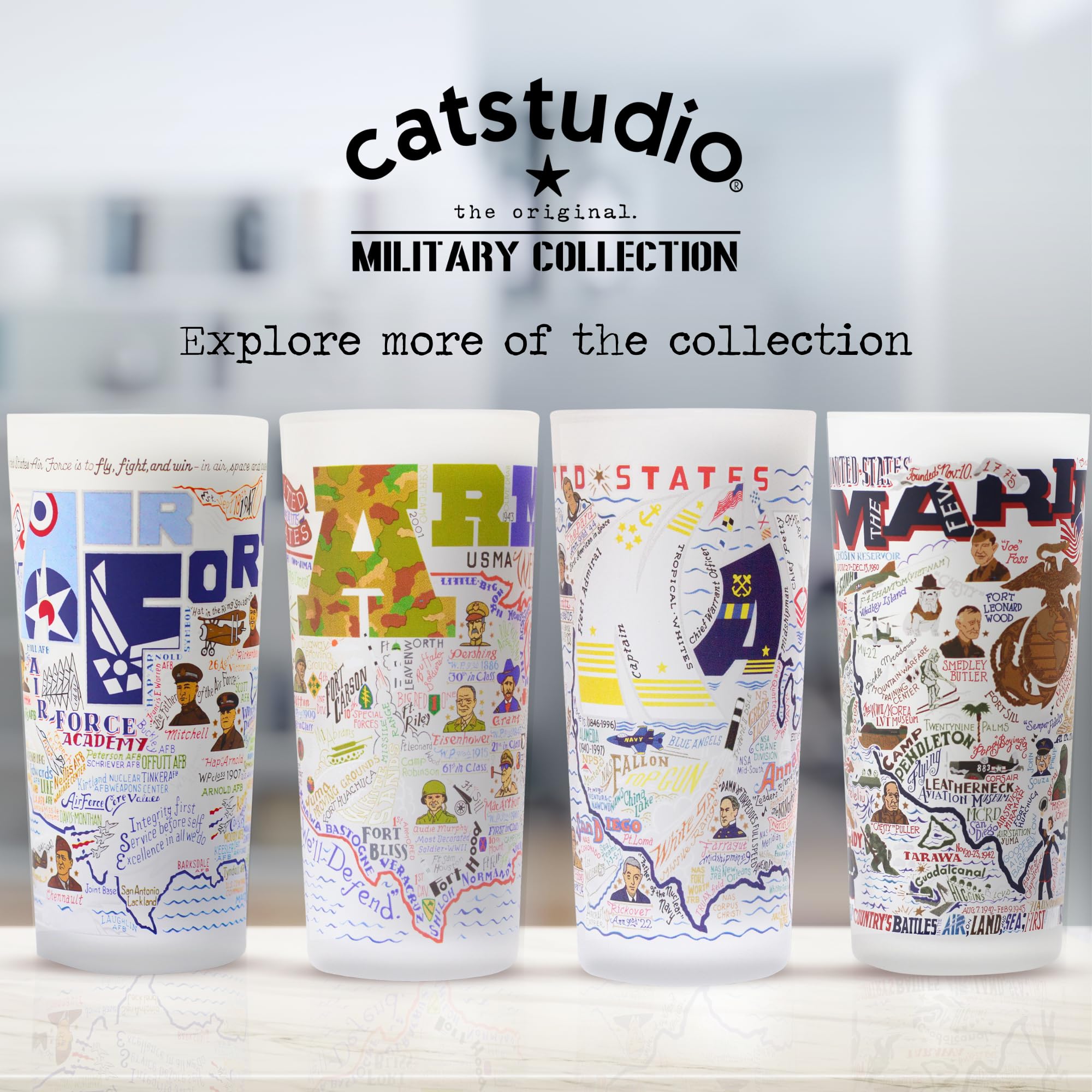 Catstudio Army Dish & Hand Towel Set - Absorbent Cotton Kitchen, Bar & Bathroom Towels for Drying Dishes, Hands & Cleaning | Perfect for Home, Restaurants & Gifts