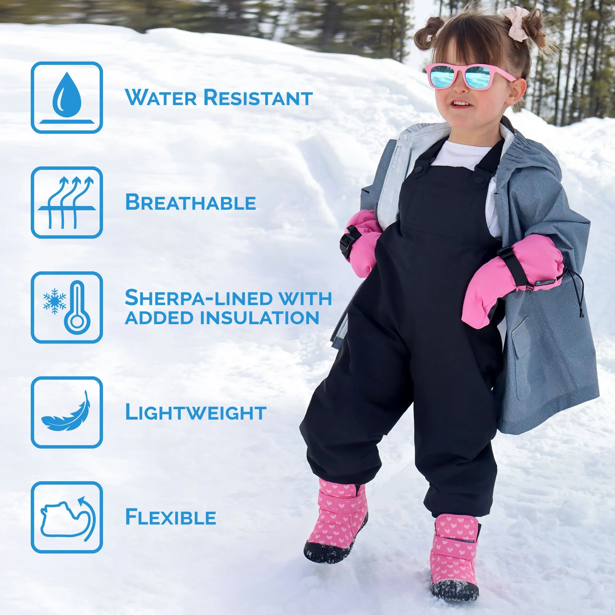 Jan & Jul Dusty Pink Toasty Dry Booties - Waterproof Winter Boots for Toddlers & Kids - Perfect for Snow Play, Outdoor Adventures & Cold Weather