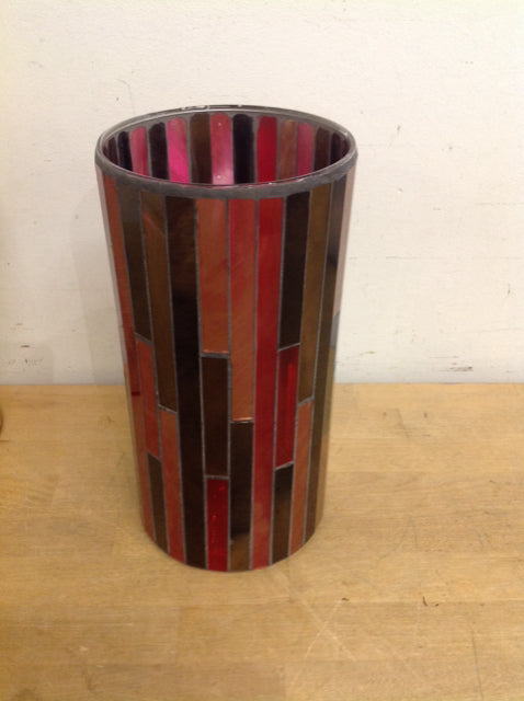 11-Inch Mosaic Glass Vase for Home Decor, Wedding Centerpiece & Floral Arrangement