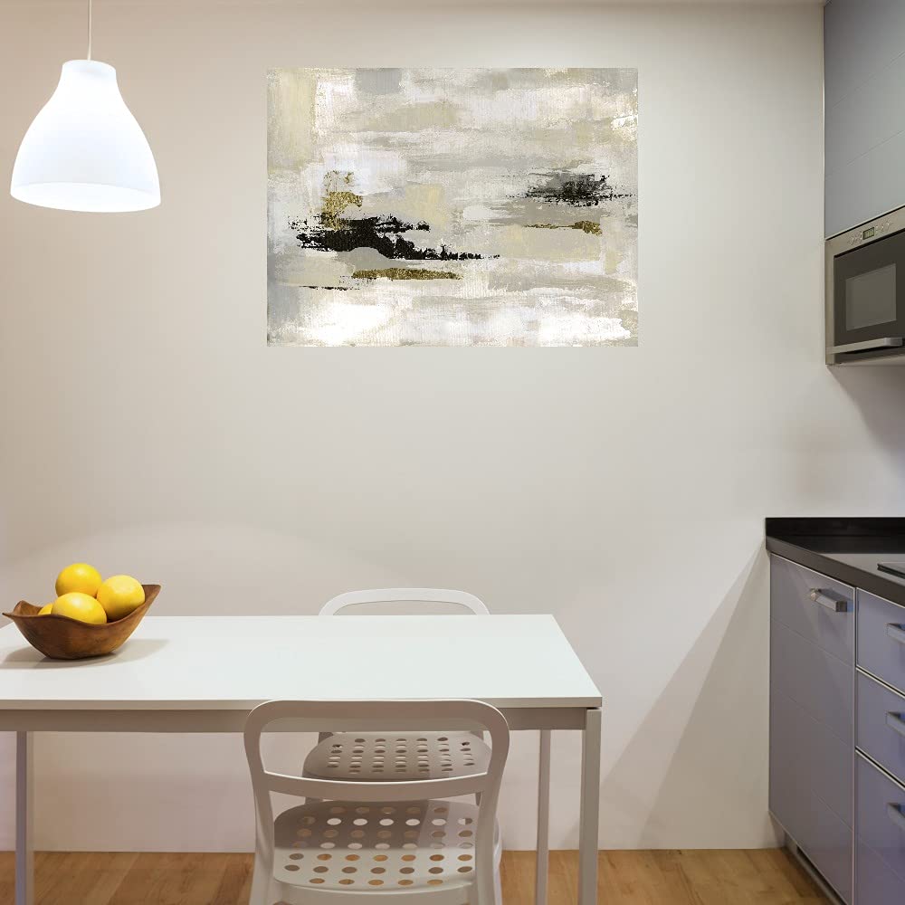 Summer Saffron Fine Art Canvas Wall Decor by Artist Janet Tava - Modern Abstract Painting for Living Room, Bedroom, Office & More - Ready to Hang 46x35 Inches - Perfect for Home Decor, Housewarming Gifts & Interior Design