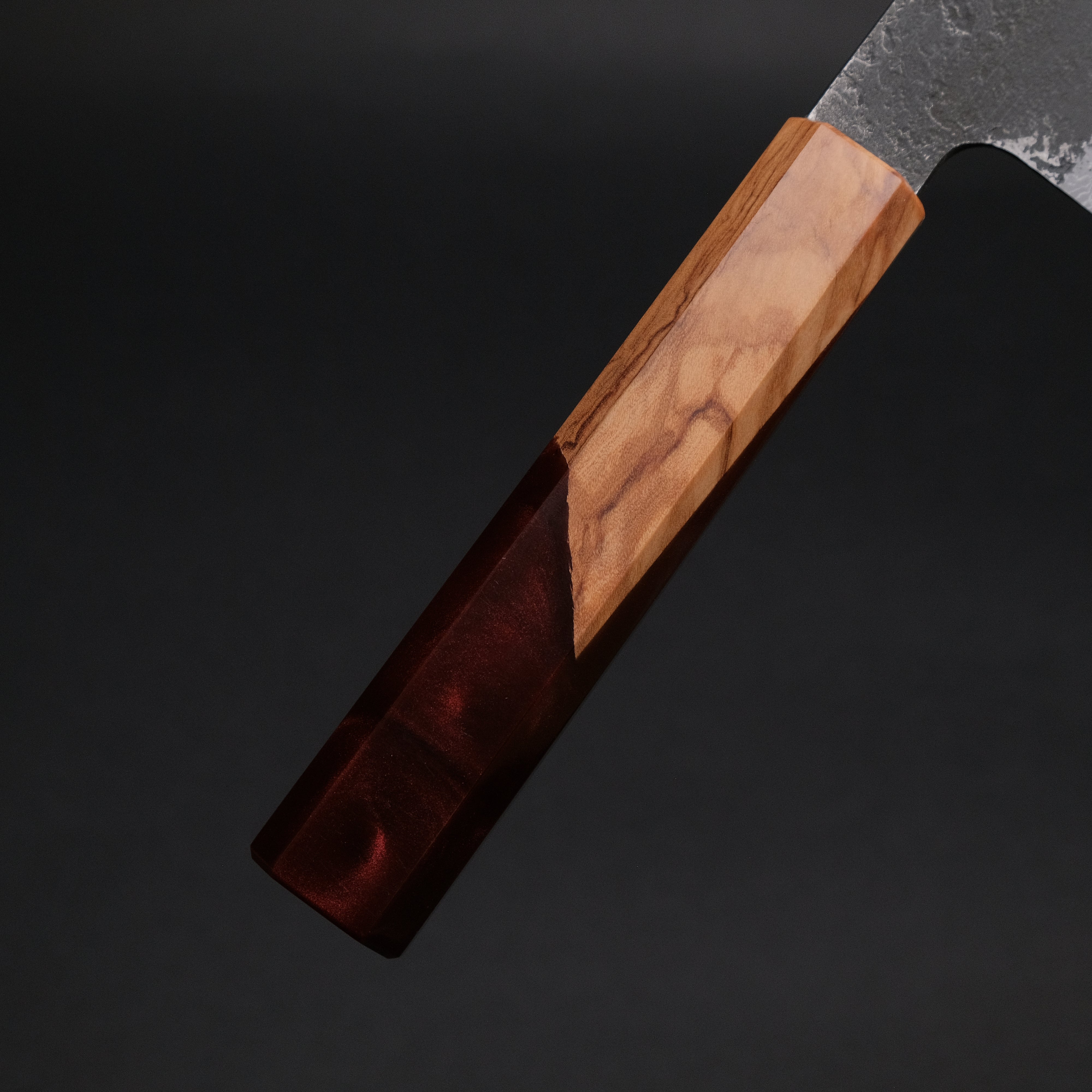 Premium Ajikataya White #2 Nashiji Damascus Nakiri Knife 180mm - Olive Wood & Resin Handle (#52) - Japanese Kitchen Knife for Professional Chefs & Home Cooking, Perfect for Slicing Vegetables, Herbs & Boneless Meat