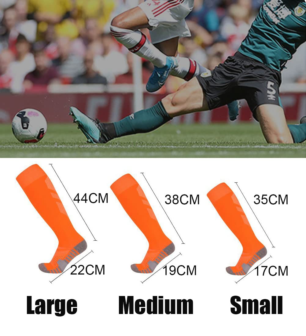 **Breathable Non-Slip Soccer Socks for Kids, Youth & Adults - Comfortable Football Sports Socks for Men - Perfect for Training, Matches & Casual Wear**