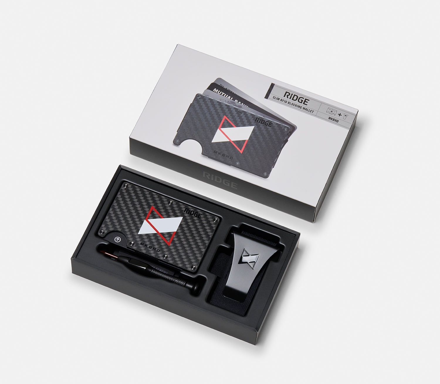 Ridge Wallet - Slim Carbon Fiber 3K RFID Blocking Minimalist Wallet for Men | MKBHD Edition | Perfect for Everyday Carry, Travel & Gifts