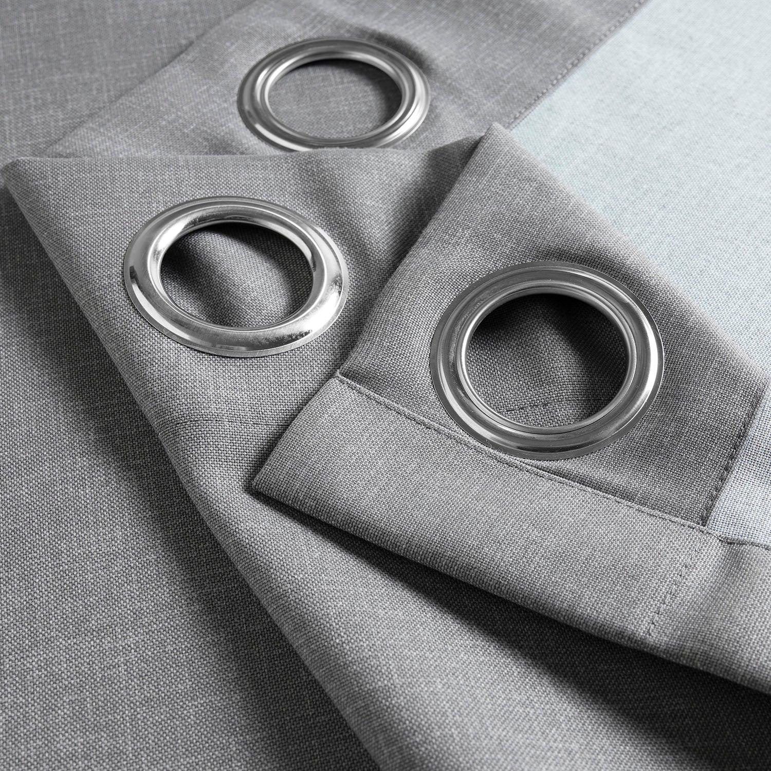 Villanova Silver Mist Grommet Outdoor Curtains - Waterproof Sun Shade Patio Drapes for Porch, Deck & Backyard Privacy
