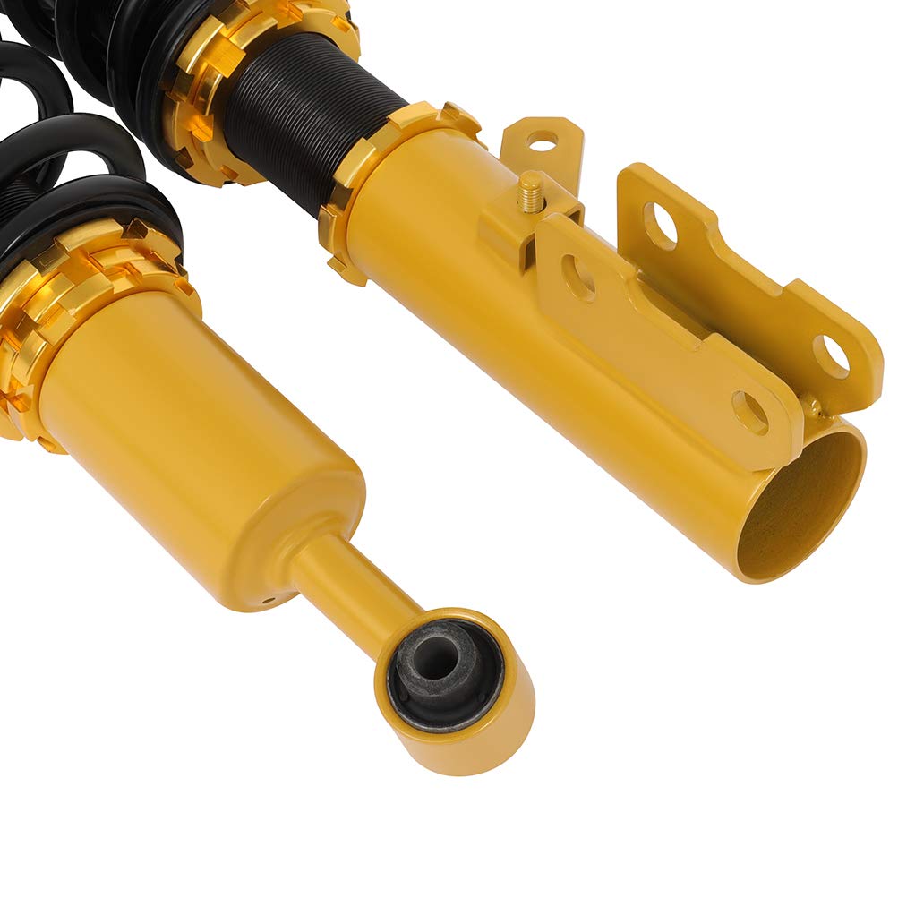 ECCPP Adjustable Coilover Suspension Kit - Height Adjustable Struts & Coil Springs for 2008-2016 Mitsubishi Lancer (Golden) - Perfect for Street Performance & Track Racing Upgrades