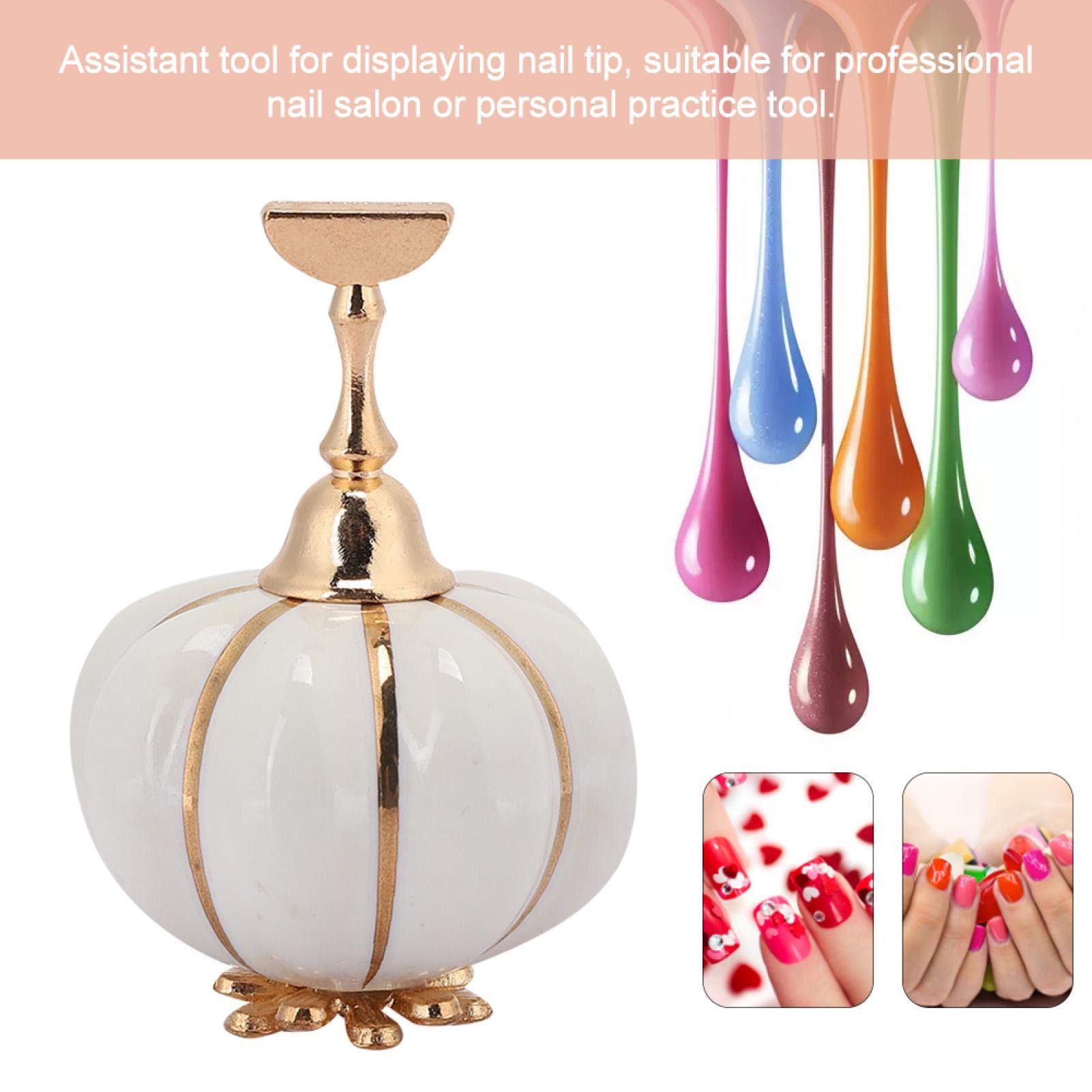 Premium Magnetic Nail Tips Holder - Strong Grip Nail Art Display Stand for Professional & Home Salon Use (White) - Perfect for Nail Technicians, DIY Manicures & Nail Art Organization