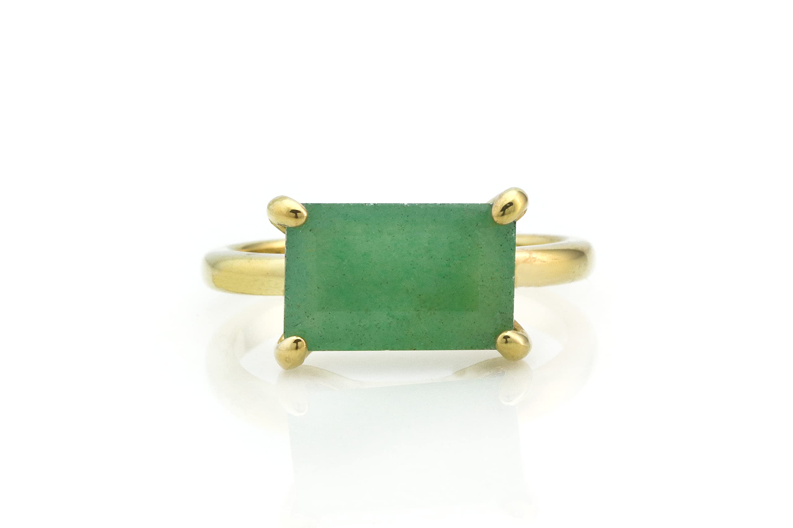 Dazzling Green Aventurine Ring for Women | Elegant Cocktail & Engagement Jewelry Gift