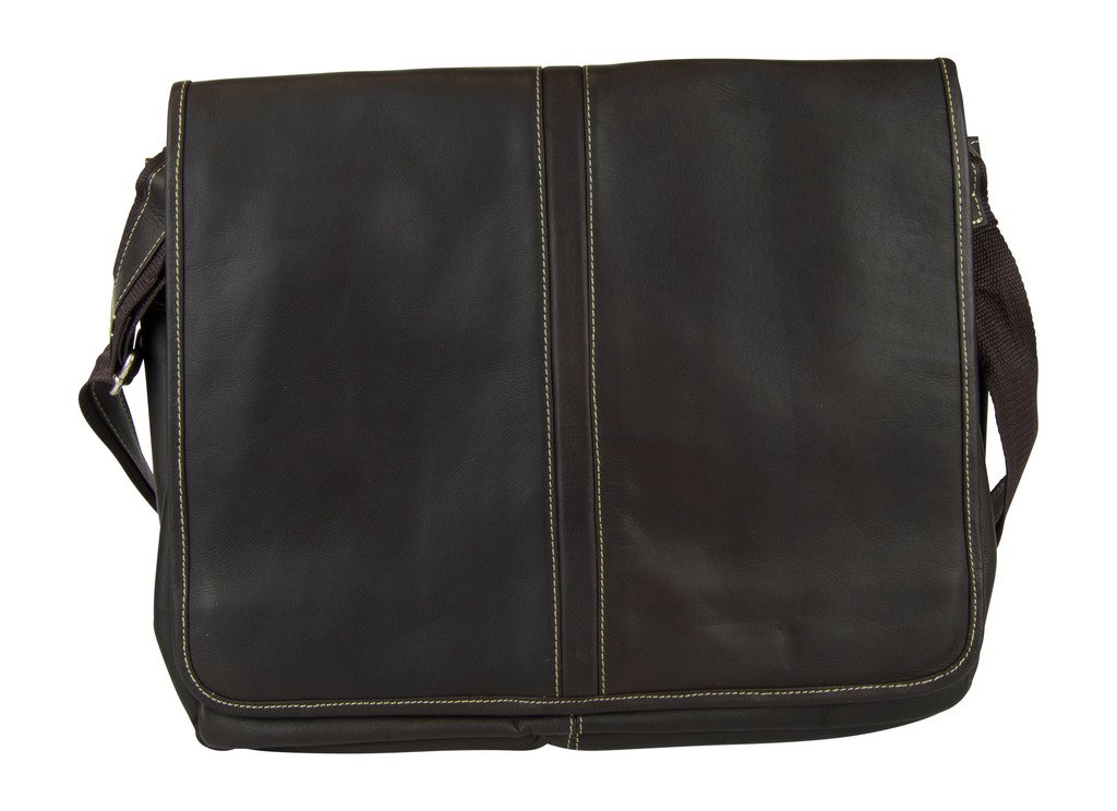Latico Leathers Heritage Large Genuine Leather Messenger Bag for Laptop - 100% Authentic Luxury Designer Briefcase - Premium Quality Leather Work Bag for Business Professionals & Daily Commute