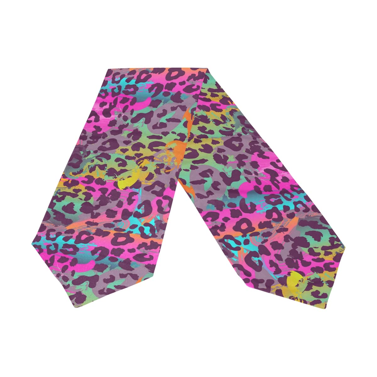 Colorful Leopard Print Table Runner 13x70 Inch - Tropical Animal Print Polyester Tablecloth for Home, Kitchen, Farmhouse, Dining, Wedding & Party Decor | Perfect for Dinner Tables, Coffee Tables, and Special Events