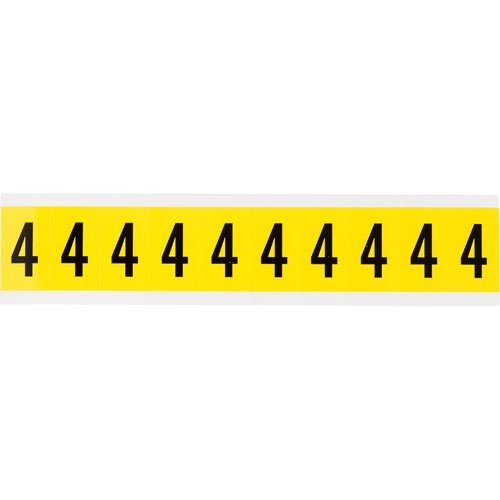 Brady 3430-4 34 Series Indoor Number and Letter Cards - Pack of 50 for Office, Warehouse & Facility Organization