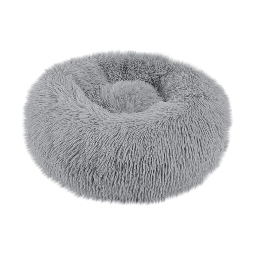 Roagerly Marshmallow Pet Bed - Super Soft Plush Calming Cat Bed Mat with Furry Cushion, All-Season Comfort for Cats & Small Dogs (Gray, Small) - Perfect for Napping, Relaxing & Stress Relief in Living Room or Bedroom