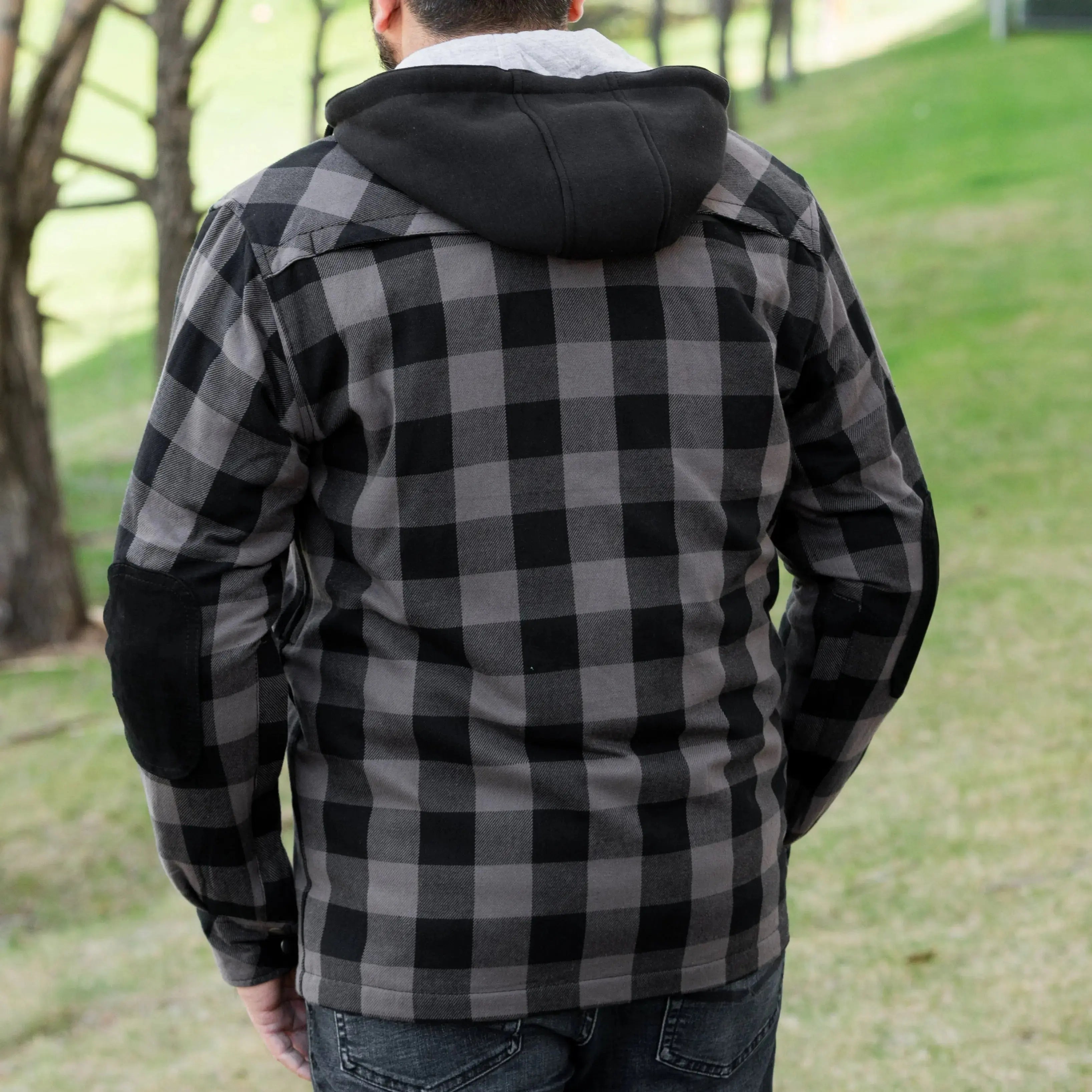 Men's Armored Flannel Biker Shirt with Extra Protection - Durable Motorcycle Riding Jacket for Safety & Style - Perfect for Harley Riders & Adventure Motorcycling