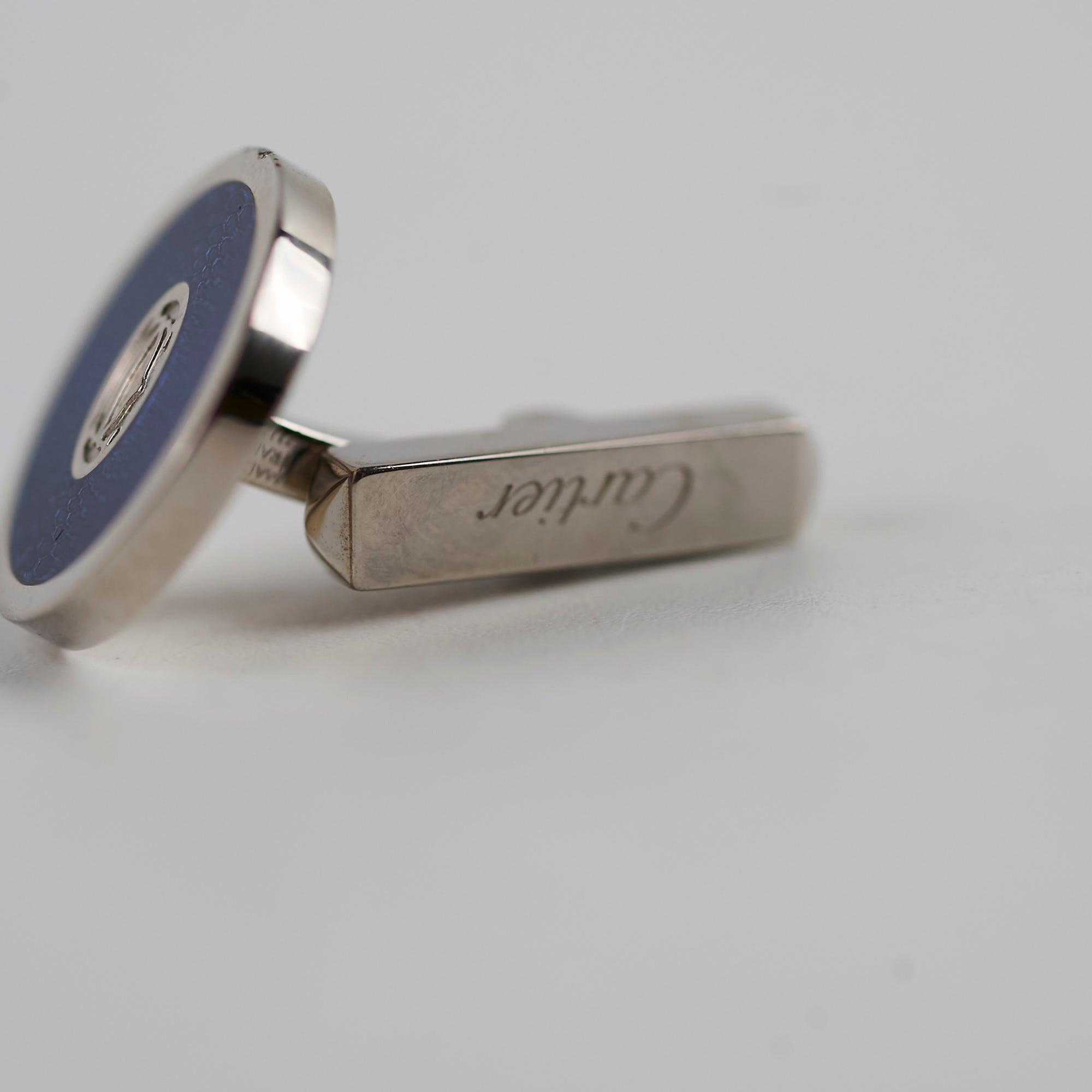 Cartier Double C de Cartier Sterling Silver Cufflinks for Men - Elegant Dress Accessories for Weddings & Formal Events