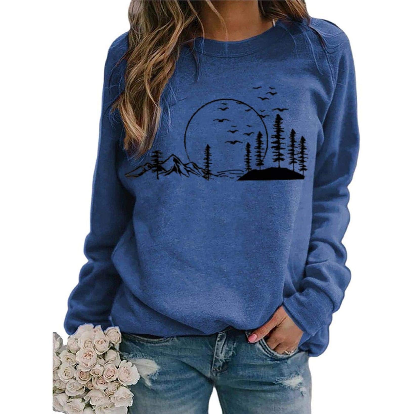 Women's Plus Size Letter Print Sweatshirt - Oversized Long Sleeve Round Neck Casual Loose Tops for Everyday Wear and Lounging