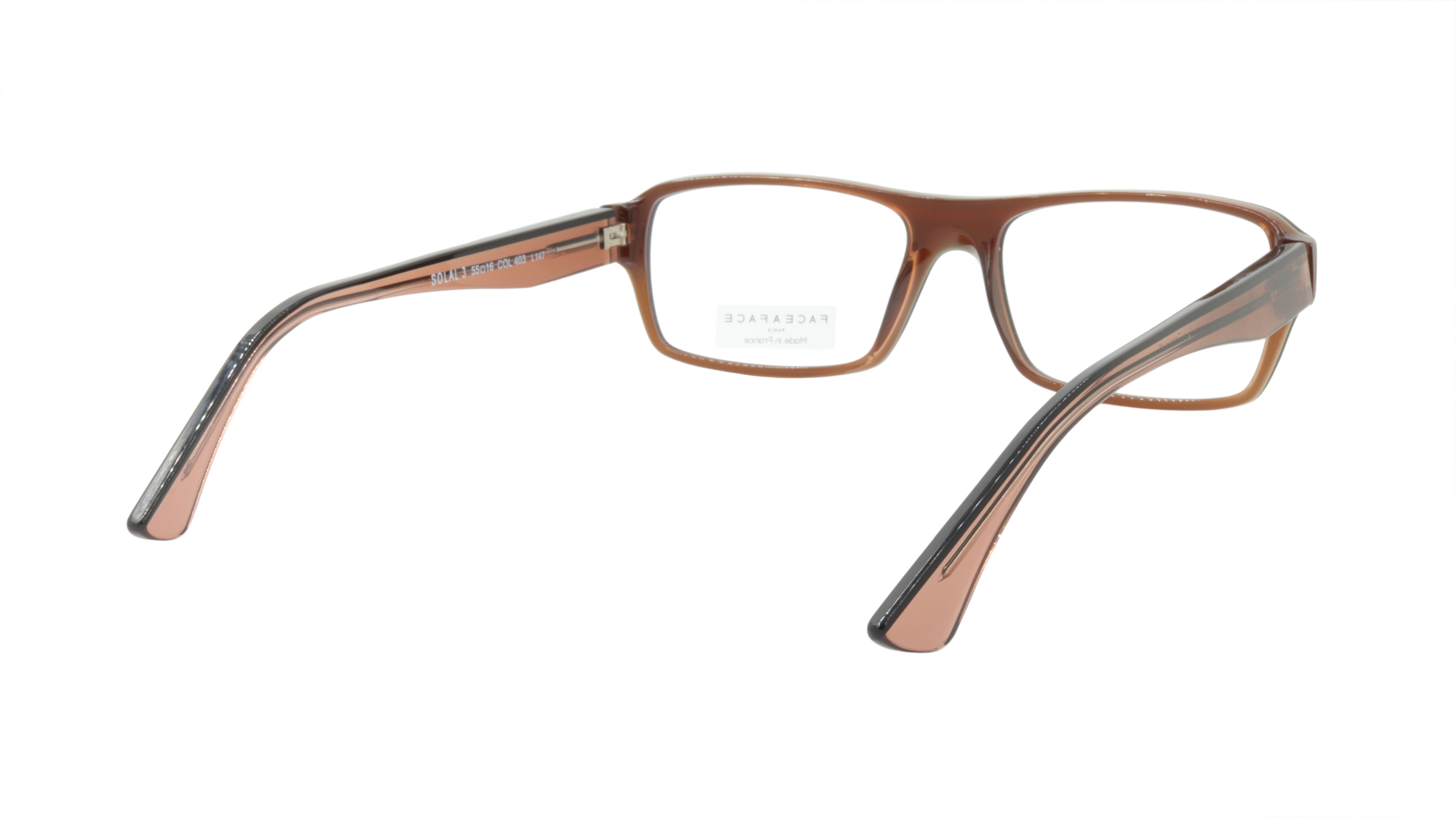 Face A Face SOLAL 3 Eyeglasses Frame - Acetate Black with Yellow & Praline Accents | Stylish Unisex Optical Glasses for Work, Reading & Everyday Wear