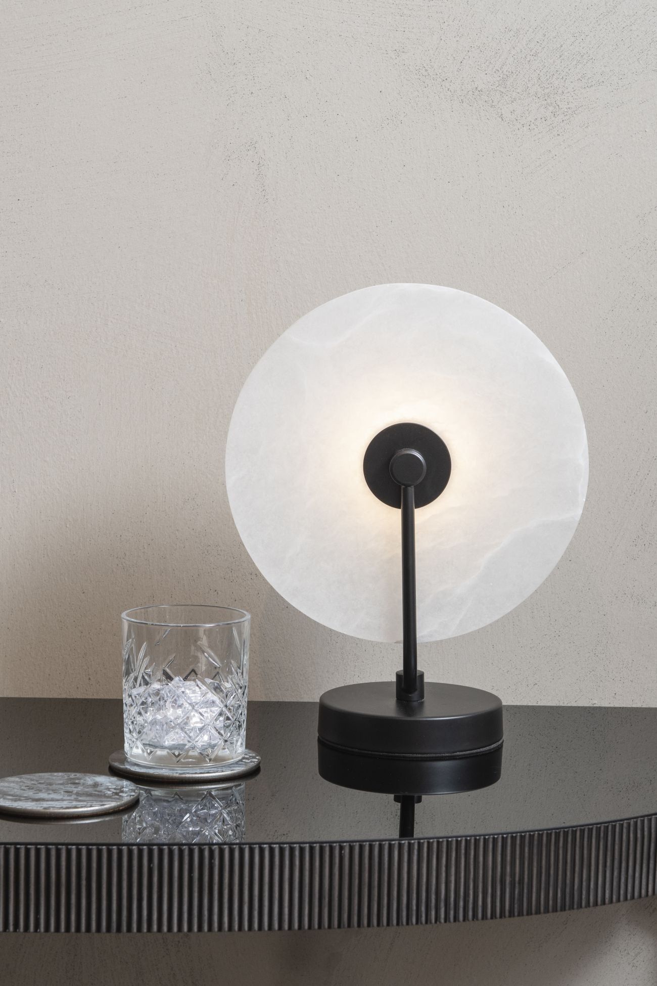 Barkway Marble LED Table Lamp - Modern Nightstand & Desk Light for Bedroom, Living Room, Office | Dimmable Touch Control, Warm White Light