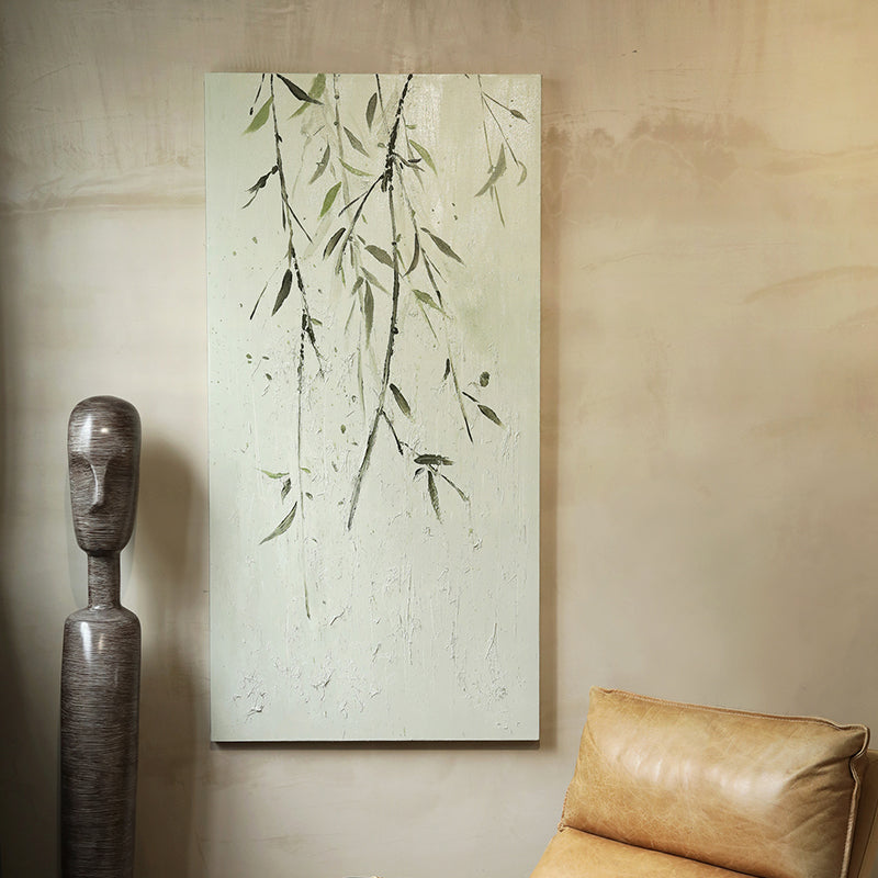 Hand Painted Willow Branches Acrylic Painting - Original Contemporary Wall Art for Living Room, Bedroom & Office Decor | Modern Home Artwork Gift