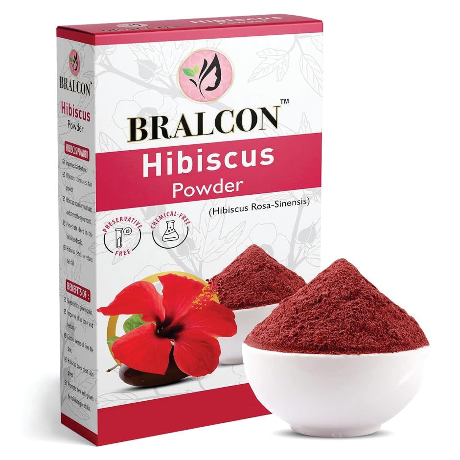 BRALCON Organic Hair & Skin Care Powder Combo - 700g (7 x 100g Pack) | Amla, Reetha, Shikakai, Bhringraj, Hibiscus, Henna & Indigo Powder | Promotes Hair Growth, Natural Face Mask | Perfect for DIY Hair Treatments & Ayurvedic Beauty Routines
