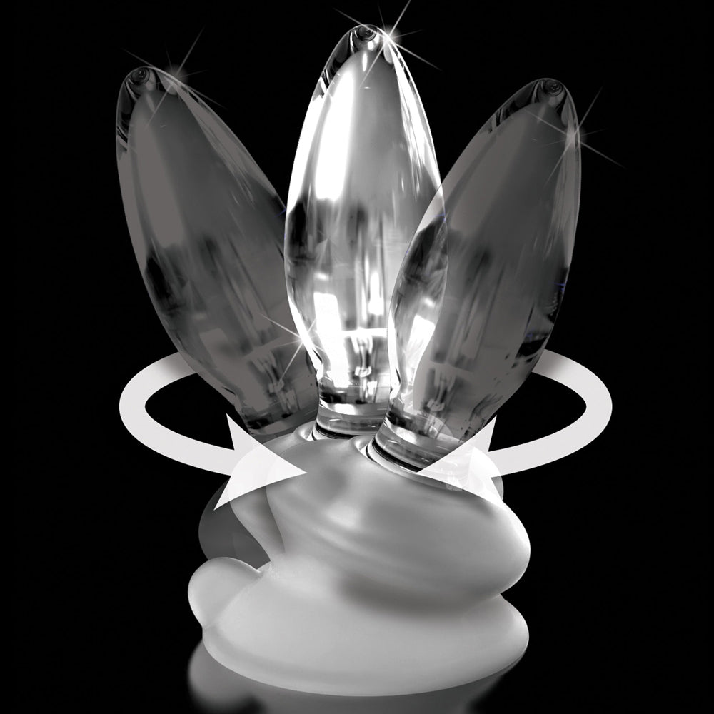 Icicles No. 91 Glass Anal Plug with Suction Cup - Premium Smooth Glass Butt Plug for Safe Anal Play - Perfect for Couples Play & Solo Pleasure