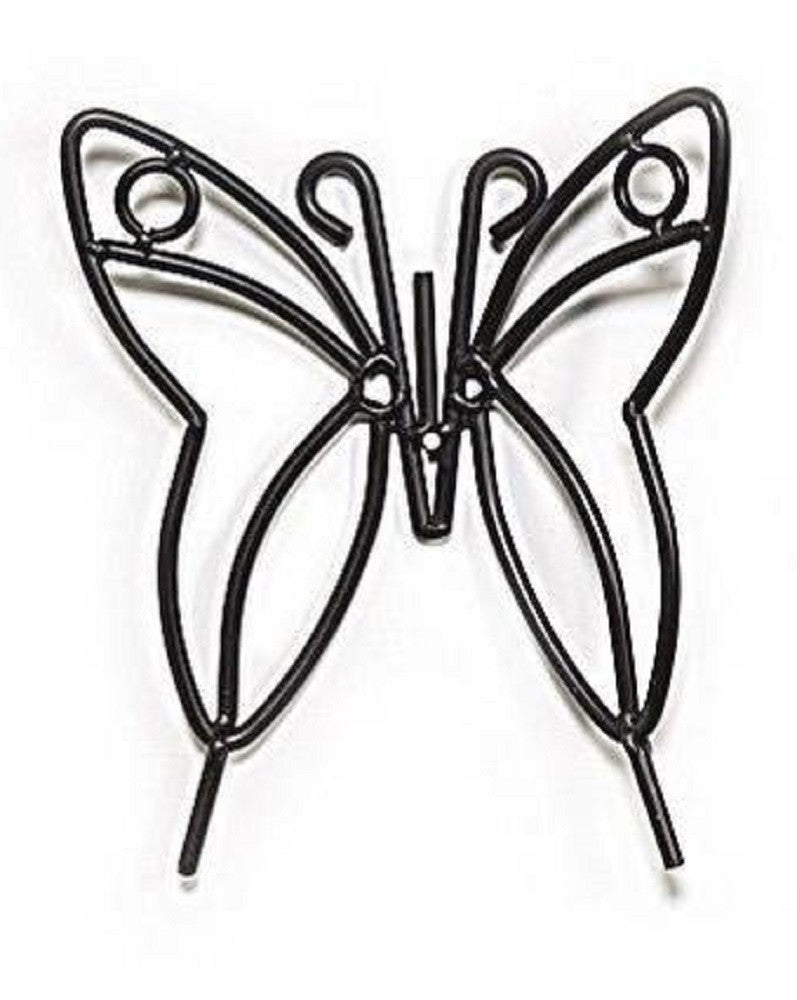 Handmade Wrought Iron Butterfly Garden Stake - Amish Crafted Lawn & Wall Decor for Outdoor Garden, Patio, and Yard Decoration