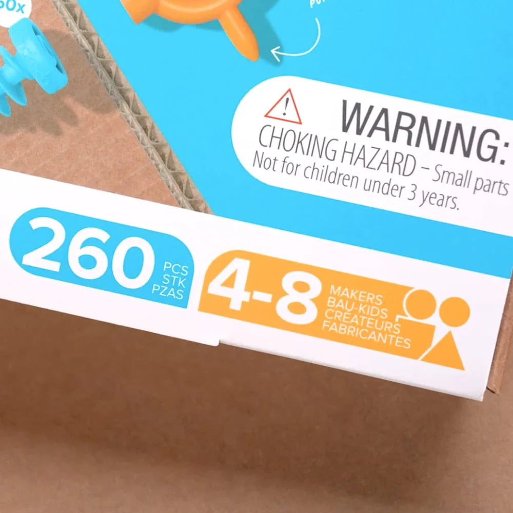 Makedo Create - Kids DIY Cardboard Construction Kit for Creative Play | STEM Learning Toy for Building & Imagination | Perfect for Home, Classroom & Playroom Activities