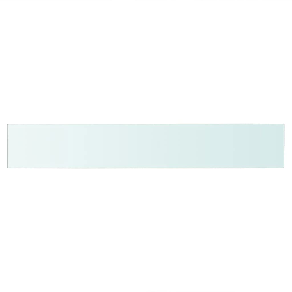 Floating Glass Shelves Wall Mounted - Set of 2 Clear Panel Shelves 31.5