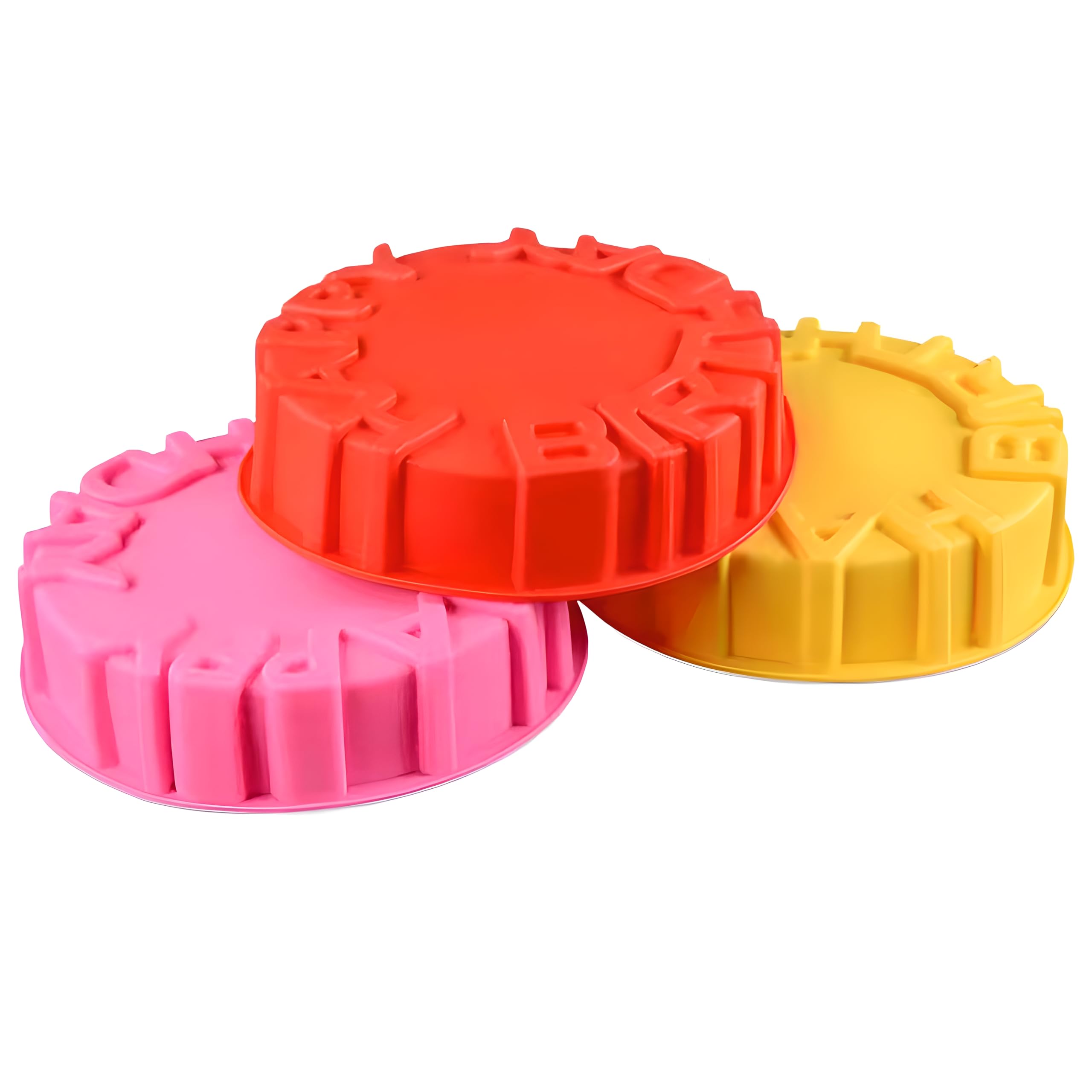 8 Inch Happy Birthday Cake Mold Pan - Non-Stick Silicone Baking Mold for Birthday Party, Anniversary, Wedding Cakes - Perfect for Home Baking & Professional Decorating