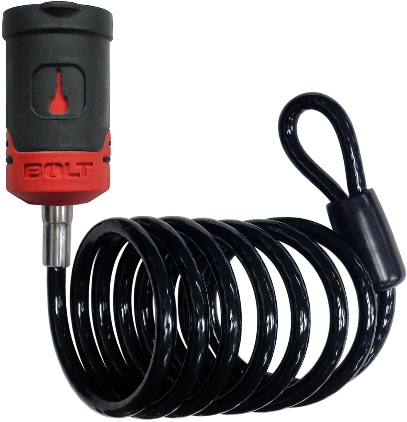 BOLT 6ft Heavy Duty Cable Lock with Center Cut - Secure Bikes, Motorcycles, Scooters & Outdoor Equipment - Perfect for Urban Commuting & Travel Protection