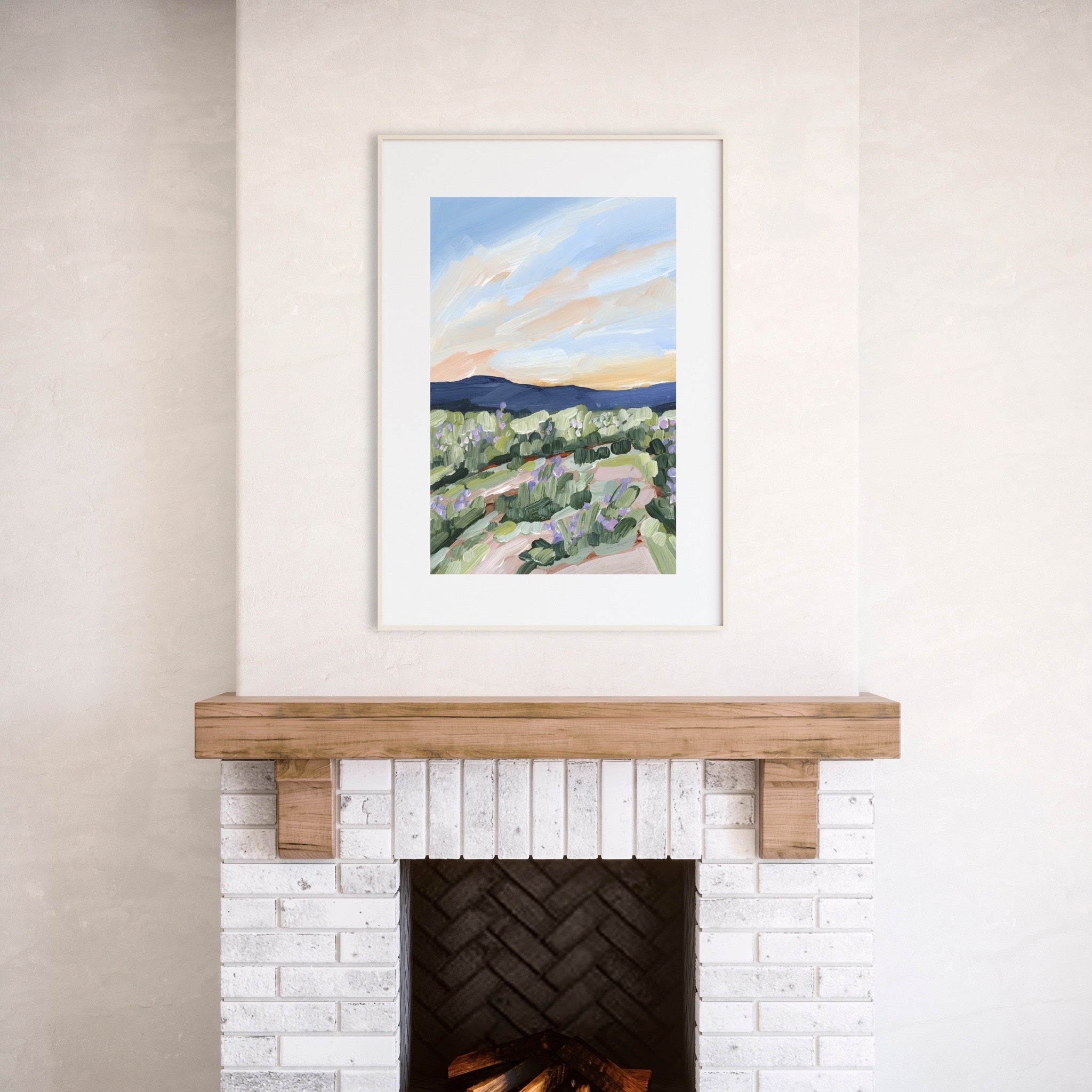 Sandstone and Wildflowers Art Print - Handmade Nature Wall Decor for Living Room, Bedroom & Office - Perfect for Home, Office & Gift Giving