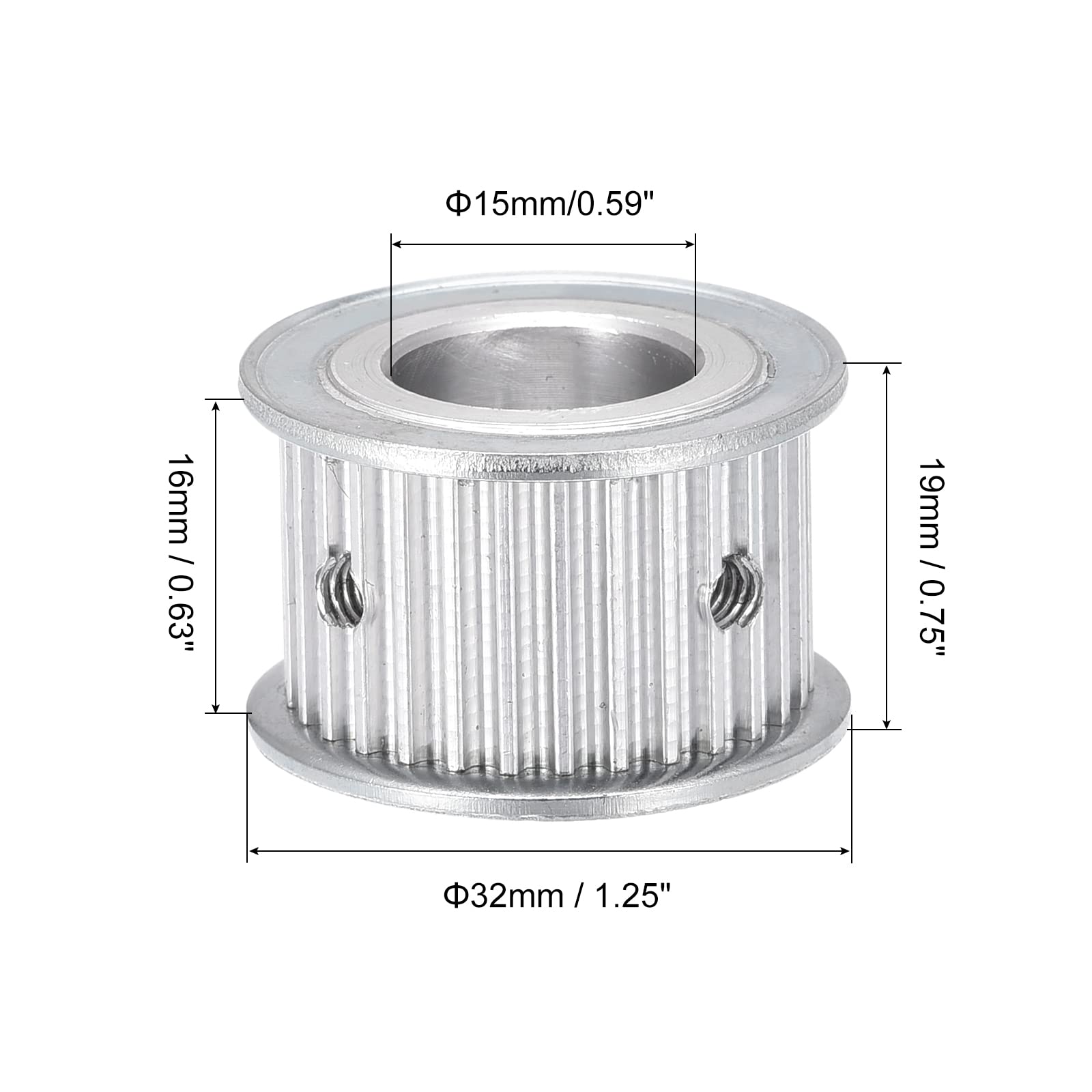 MECCANIXITY 3M30 Teeth Timing Pulley Synchronous Wheel with M4 Screw 15mm Bore - Compatible with Belt Drive Systems, 3D Printers & CNC Machines - Perfect for DIY Robotics, Automation Projects & Industrial Applications