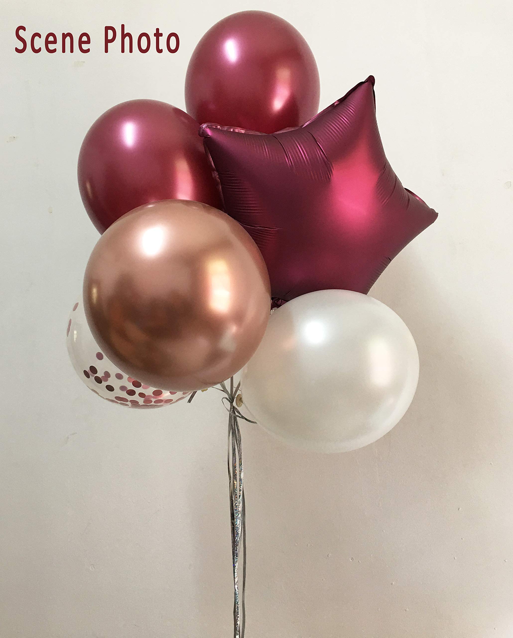 Happy Birthday Balloons for Women - Rose Gold & Burgundy Foil Balloon Letter Banner Kit | Birthday Party Decorations Supplies | Perfect for Birthday Parties, Baby Showers & Anniversary Celebrations