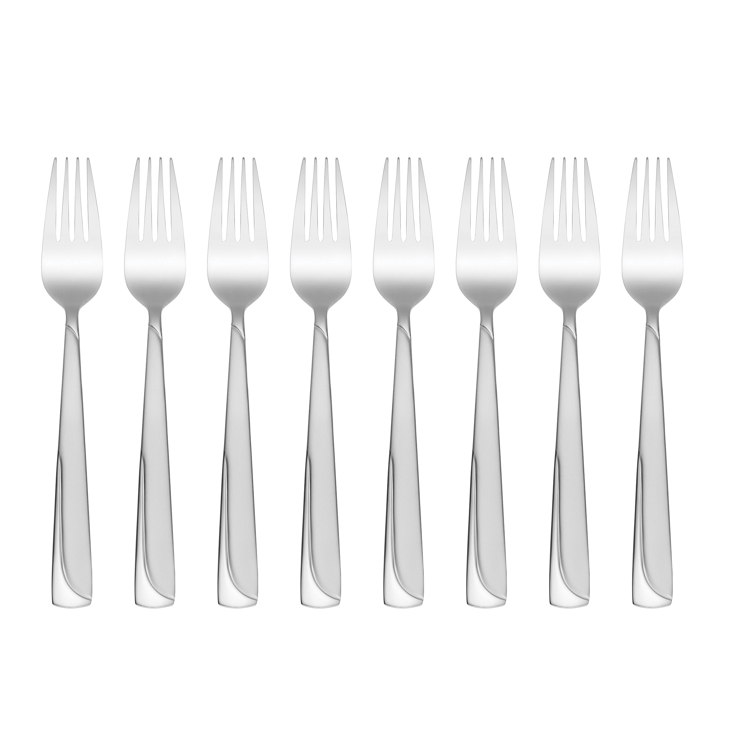 Premium Madge Frosted Dinner Fork Set - 8-Piece Stainless Steel Flatware for Elegant Dining & Entertaining | Perfect for Dinner Parties, Weddings & Everyday Use