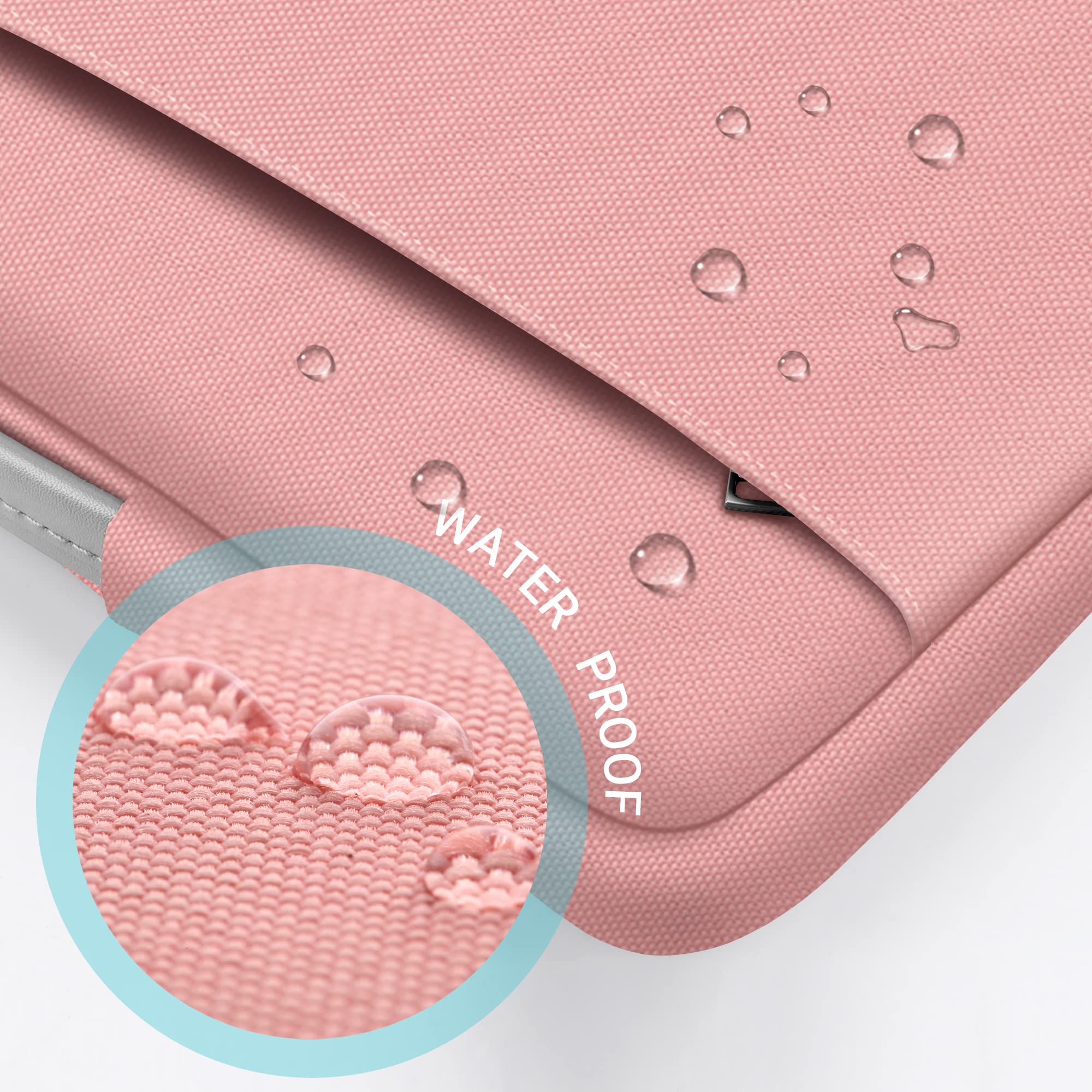 TECOOL 13.3 Inch Laptop Sleeve Case for MacBook Air 13/13.6 (M3/M2/M1 2024-2010) & MacBook Pro 14/13 (M4/M3/M2/M1 2024-2012) - Protective Pink Laptop Bag for Travel, Work & School