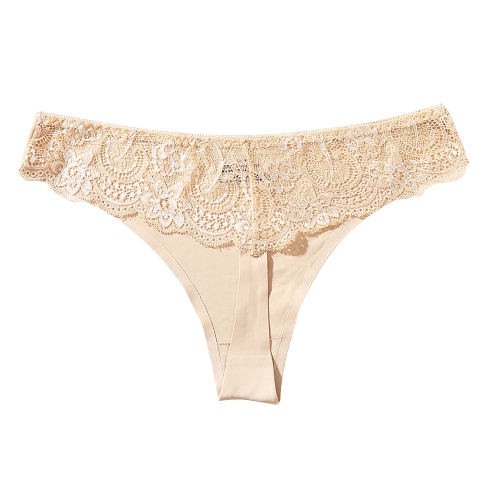 Women's Sexy Lace Running Underwear - Breathable Cotton Thong Panties with Hollow Out Waist Design | Perfect for Workouts, Yoga & Everyday Comfort
