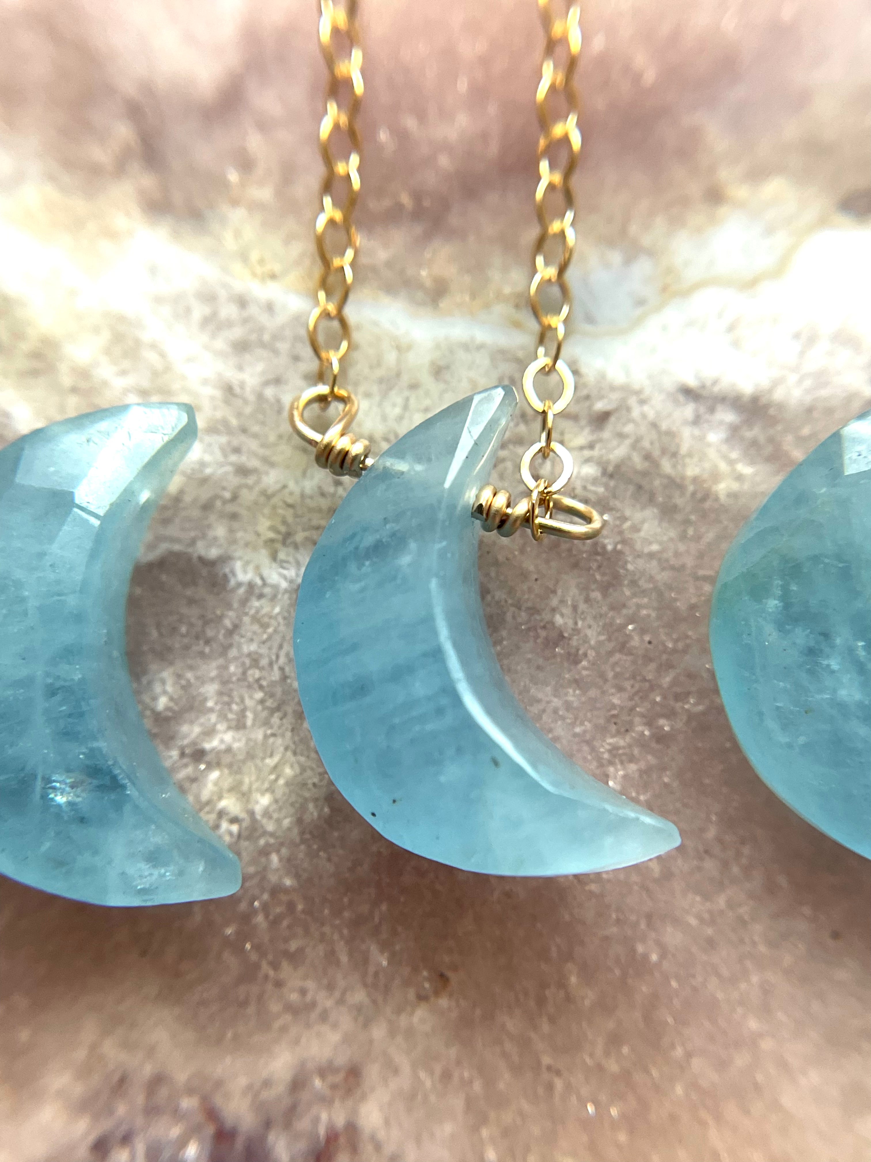 Handmade Aquamarine Pendant Necklace - Sterling Silver or Gold Fill Options - Perfect for Birthdays, Anniversaries & Special Occasions