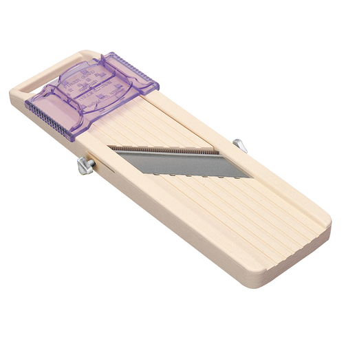 Louis Tellier Small Japanese Mandolin Slicer with 3 Stainless Steel Blades - Perfect for Vegetables, Cheese & Fruits - Ideal for Home Cooking & Professional Kitchens