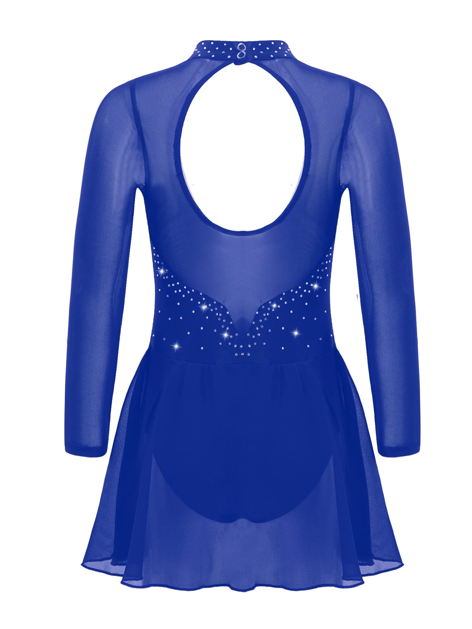 easyforever Girls Long Sleeve Ballet Leotard with Skirt - Stretch Bodysuit for Dance, Gymnastics, Ice Skating & Performance Costume - Perfect for Recitals, Competitions, and Studio Practice