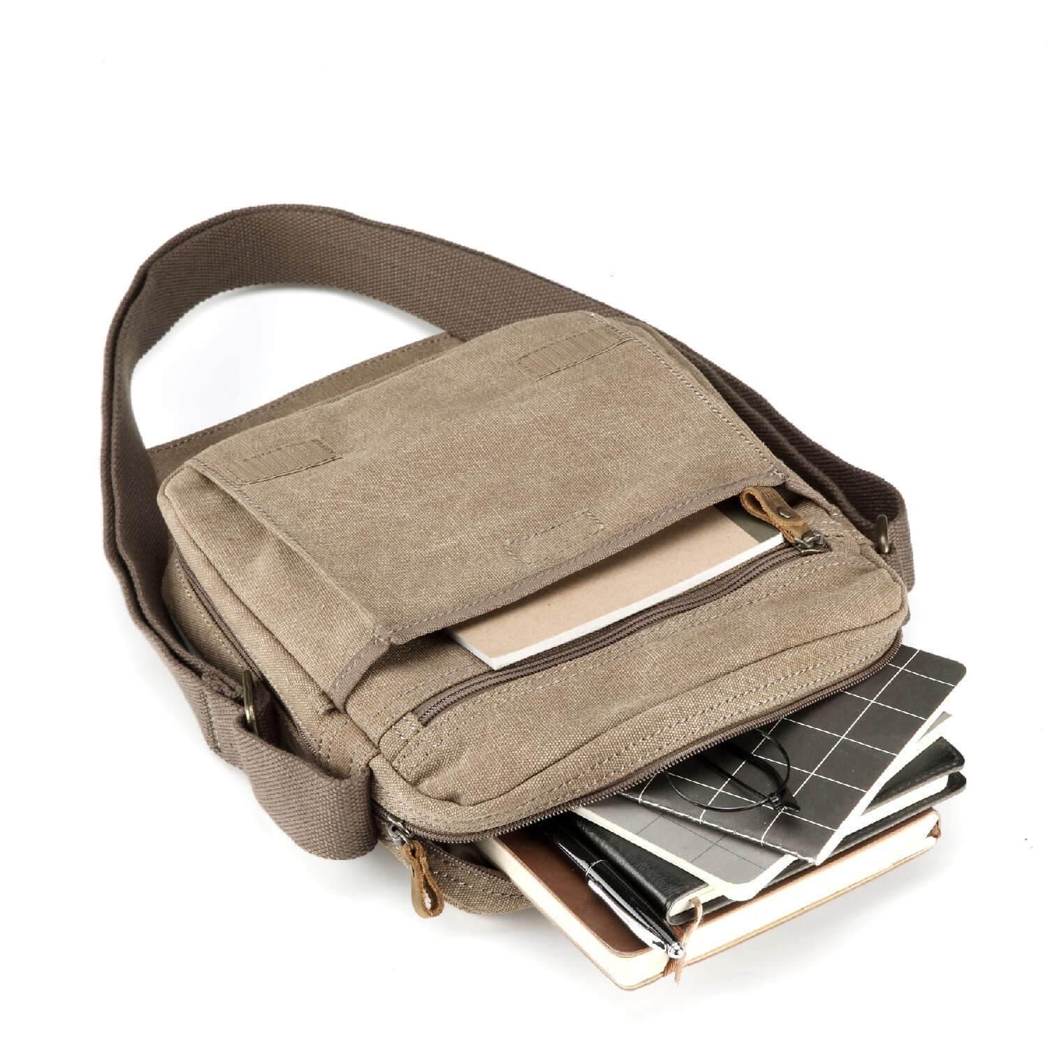 TRP0242 Troop London Classic Canvas Crossbody Bag - Stylish & Durable for Travel, Work & Everyday Use