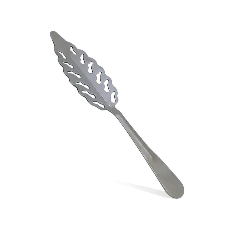BarConic® Premium Stainless Steel Absinthe Spoon with Elegant Leaf Design - Perfect for Traditional Absinthe Dripping & Home Bar Accessories